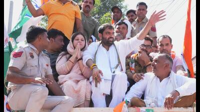 On Thursday, Chiranjiv Rao said that his family has done lot of work in Rewari as part of his poll pitch. (HT PHOTO) On Thursday, Chiranjiv Rao said that his family has done lot of work in Rewari as part of his poll pitch. (HT PHOTO)