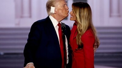 Former US President Donald Trump, left, and former First Lady Melania Trump during the Republican National Convention (RNC) (Bloomberg) Former US President Donald Trump, left, and former First Lady Melania Trump during the Republican National Convention (RNC) (Bloomberg)