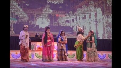 Ramleela being enacted in Aishbagh on Thursday. (Sourced)