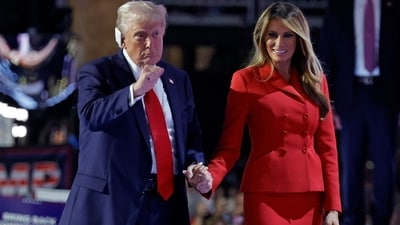 Donald Trump urges people to buy Melania's memoir if they are ‘ready for the truth’ (Photo by KAMIL KRZACZYNSKI / AFP) (AFP) Donald Trump urges people to buy Melania's memoir if they are ‘ready for the truth’ (Photo by KAMIL KRZACZYNSKI / AFP) (AFP)