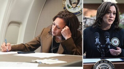 Kamala Harris does it again, ripped for 'fake' optics over Hurricane Helene (@VP/X, photo by Brendan Smialowski / AFP) Kamala Harris does it again, ripped for 'fake' optics over Hurricane Helene (@VP/X, photo by Brendan Smialowski / AFP)