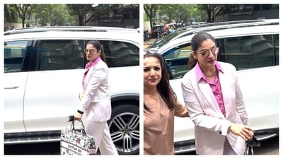 Raveena Tandon paid actor Govinda a visit at the Mumbai hospital. Raveena Tandon paid actor Govinda a visit at the Mumbai hospital.