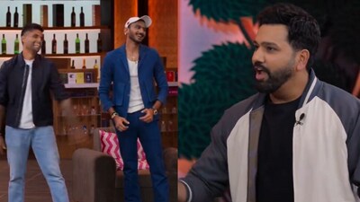 Rohit Sharma reacts to Axar Patel. Rohit Sharma reacts to Axar Patel.