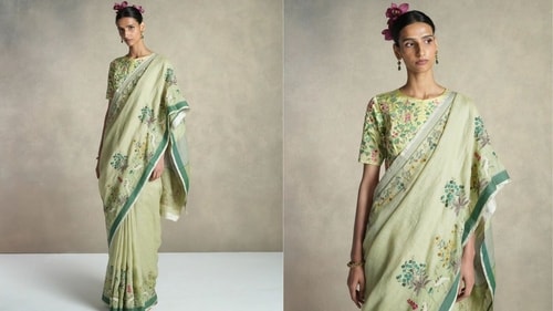 Linen hand-woven saree (Instagram) Linen hand-woven saree (Instagram)