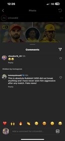 CSK physio Tommy Simsek's comment CSK physio Tommy Simsek's comment