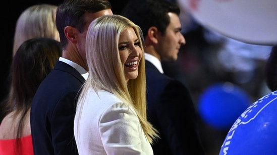Ivanka Trump, daughter of former U.S. President Donald Trump on stage at the end of the fourth day of the Republican National Convention at the Fiserv Forum on July 18, 2024 in Milwaukee, Wisconsin. (Getty Images via AFP)