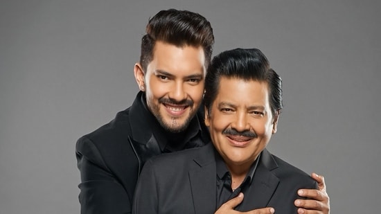 Singer Aditya Narayan with father Udit Narayan