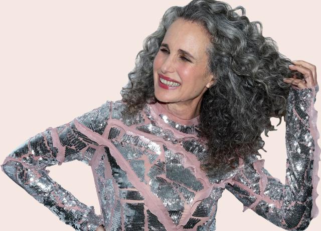 Andie MacDowell has been rocking her grey hair for years. Andie MacDowell has been rocking her grey hair for years.