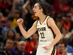 FILE PHOTO: Jun 30, 2024; Phoenix, Arizona, USA; Indiana Fever guard Caitlin Clark (22) reacts during the second half of the game against the Phoenix Mercury at Footprint Center. Mandatory Credit: Mark J. Rebilas-USA TODAY Sports/File Photo