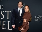 Actor Ben Affleck, left, and actor-singer Jennifer Lopez attend the premiere of "The Last Duel" on Oct. 9, 2021, in New York. Actor Ben Affleck, left, and actor-singer Jennifer Lopez attend the premiere of "The Last Duel" on Oct. 9, 2021, in New York.