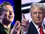 This combination of pictures created on August 12, 2024 shows, L-R, Tesla CEO Elon Musk speaking at the 27th annual Milken Institute Global Conference at the Beverly Hilton in Los Angeles on May 6, 2024 and former US President and 2024 Republican presidential candidate Donald Trump standing onstage during the last day of the 2024 Republican National Convention at the Fiserv Forum in Milwaukee, Wisconsin, on July 18, 2024. This combination of pictures created on August 12, 2024 shows, L-R, Tesla CEO Elon Musk speaking at the 27th annual Milken Institute Global Conference at the Beverly Hilton in Los Angeles on May 6, 2024 and former US President and 2024 Republican presidential candidate Donald Trump standing onstage during the last day of the 2024 Republican National Convention at the Fiserv Forum in Milwaukee, Wisconsin, on July 18, 2024.