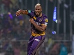 Andre Russell playing for Kolkata Knight Riders in IPL 2024 Andre Russell playing for Kolkata Knight Riders in IPL 2024