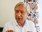 CPI( M) candidate for Kulgam Assembly constituency Muhammad Yousuf Tarigami during his door-to-door election campaign in Kulgam.