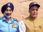 Union defence minister Rajnath Singh with chief of the air staff (CAS) air chief marshal Amar Preet Singh. Union defence minister Rajnath Singh with chief of the air staff (CAS) air chief marshal Amar Preet Singh.