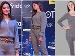 Ananya Panday attends an event in a grey jumpsuit. Ananya Panday attends an event in a grey jumpsuit.