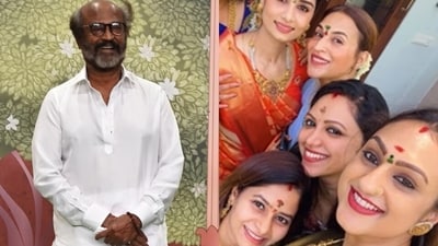 Rajinikanth was discharged from the hospital on Thursday, both his daughters prayed for his well-being. Rajinikanth was discharged from the hospital on Thursday, both his daughters prayed for his well-being.