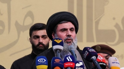 Senior Hezbollah official Hashem Safieddine may be the successor to Hassan Nasrallah
REUTERS/Aziz Taher/File Photo (REUTERS)