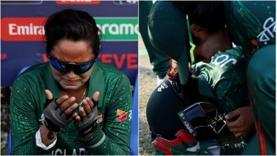 Bangladesh players were visibly emotional after their win in the T20 WC opener (ICC) Bangladesh players were visibly emotional after their win in the T20 WC opener (ICC)