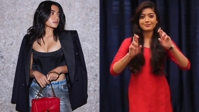 A screengrab from Rashmika Mandanna's first audition tape for a Kannada film. A screengrab from Rashmika Mandanna's first audition tape for a Kannada film.