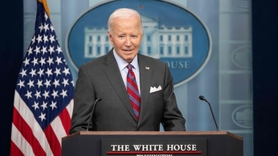 US President Joe Biden speaks during the daily press briefing at the White House in Washington, DC, on October 4, 2024. (AFP) US President Joe Biden speaks during the daily press briefing at the White House in Washington, DC, on October 4, 2024. (AFP)