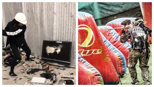 Tire out your anger in rage rooms or paintball arenas. (Pinterest) Tire out your anger in rage rooms or paintball arenas. (Pinterest)