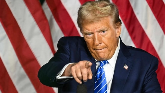 The post by Donald Trump seems to be part of an automated message.(AFP)