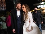 US actress Jennifer Lopez and actor Ben Affleck arrive for a special screening of "Marry Me" at the Directors Guild of America (DGA) in Los Angeles, February 8, 2022. (Photo by VALERIE MACON / AFP) US actress Jennifer Lopez and actor Ben Affleck arrive for a special screening of "Marry Me" at the Directors Guild of America (DGA) in Los Angeles, February 8, 2022. (Photo by VALERIE MACON / AFP)