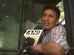 Delhi minister Saurabh Bharadwaj after being detained by the police,