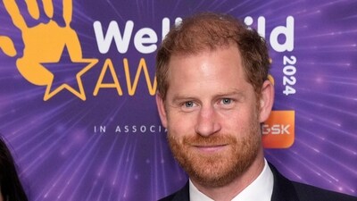 Britain's Prince Harry arrives to attend the WellChild Awards ceremony in London, Monday, Sept. 30, 2024. The event celebrates inspirational young people living with serious illnesses. AP/PTI (AP) Britain's Prince Harry arrives to attend the WellChild Awards ceremony in London, Monday, Sept. 30, 2024. The event celebrates inspirational young people living with serious illnesses. AP/PTI (AP)