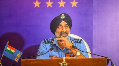 Chief of the Air Staff, Air Chief Marshal Amar Preet Singh, during a Press Conference as part of 92nd Air Force Day Anniversary Celebrations in New Delhi, India, on Friday, October 4, 2024. (Photo by Vipin Kumar/ Hindustan Times) (Hindustan Times) Chief of the Air Staff, Air Chief Marshal Amar Preet Singh, during a Press Conference as part of 92nd Air Force Day Anniversary Celebrations in New Delhi, India, on Friday, October 4, 2024. (Photo by Vipin Kumar/ Hindustan Times) (Hindustan Times)