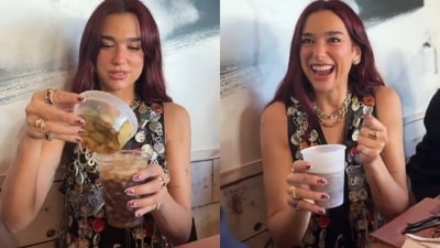 Screengrabs of the video Dua Lipa shared on TikTok. Screengrabs of the video Dua Lipa shared on TikTok.