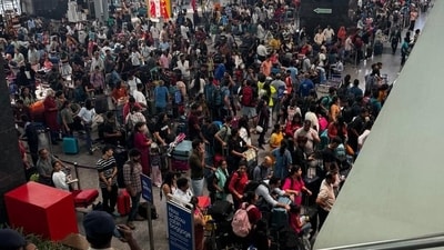 The airline said customers may face increased wait times. (X) The airline said customers may face increased wait times. (X)