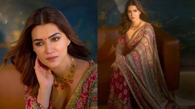 Kriti Sanon is all decked up in yellow for the Kalyan Jewellers Navratri celebrations. Kriti Sanon is all decked up in yellow for the Kalyan Jewellers Navratri celebrations.