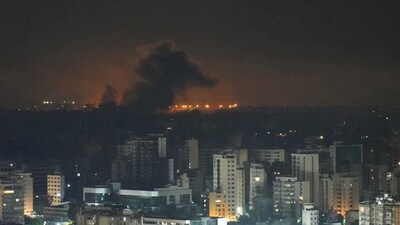 Smoke rises after an Israeli airstrike that targeted a neighborhood in Beirut's southern suburbs. (AFP) Smoke rises after an Israeli airstrike that targeted a neighborhood in Beirut's southern suburbs. (AFP)