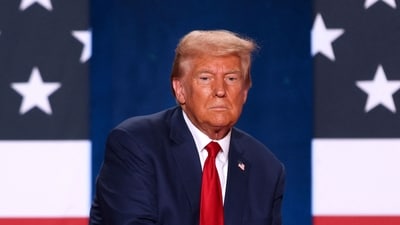 Donald Trump said to the assembly, “They're gone,” alluding to the generals. (AFP) Donald Trump said to the assembly, “They're gone,” alluding to the generals. (AFP)