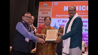 U.P. deputy chief minister Brajesh Pathak at the conference in Lucknow on Saturday (HT Photo) U.P. deputy chief minister Brajesh Pathak at the conference in Lucknow on Saturday (HT Photo)