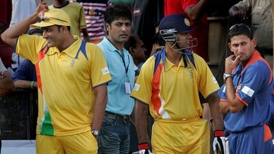 From Left: Anil Kumble, Salil Ankola, Rahul Dravid and Ajit Agarkar (Getty)