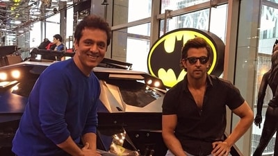Arfeen Khan with Hrithik Roshan. Arfeen Khan with Hrithik Roshan.