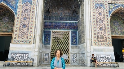 The author in Samarkand (Sonya Dutta Choudhury )