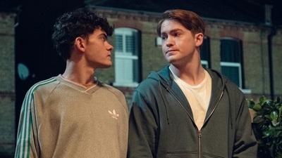 Joe Locke and Kit Connor in a still from Heartstopper season 3. Joe Locke and Kit Connor in a still from Heartstopper season 3.
