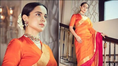 Or better yet, take the Kangana Ranaut route and add a pop of another complemetary colour to your look. Or better yet, take the Kangana Ranaut route and add a pop of another complemetary colour to your look.