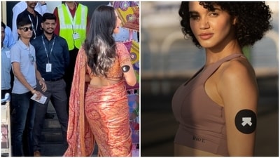 Katrina Kaif wore a health monitor on her arm. (Instagram, www.ultrahuman.com) Katrina Kaif wore a health monitor on her arm. (Instagram, www.ultrahuman.com)