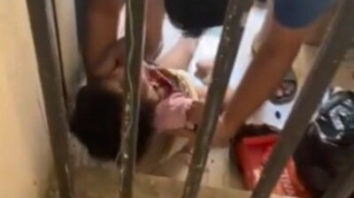 The incident occurred at a residential building in Greater Noida's Gaur City. The incident occurred at a residential building in Greater Noida's Gaur City.