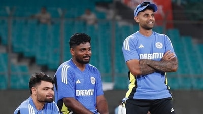 Sanju Samson (centre) is set to be India's opener and keeper for the Bangladesh T20Is Sanju Samson (centre) is set to be India's opener and keeper for the Bangladesh T20Is