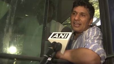 Delhi minister Saurabh Bharadwaj after being detained by the police, (ANI)