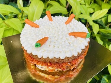 Gajar halwa cake by Good Food Concept is a must-try during Navratri. Gajar halwa cake by Good Food Concept is a must-try during Navratri.
