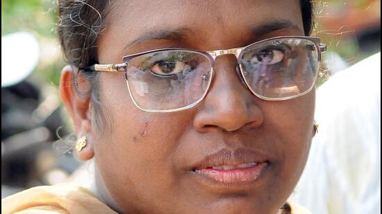 Dalit activist Chithralekha. (SK Mohan)