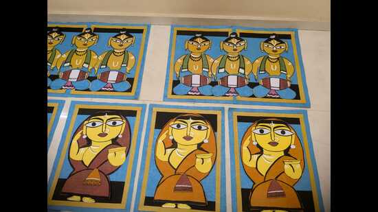 Two pandals in Lucknow will be adorned with Jamini Roy’s work. (HT)
