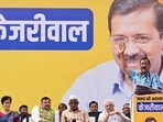 Kejriwal demanded that the Delhi assembly elections be held along with those in Jharkhand and Maharashtra in November and said the AAP was ready for it. (Vipin Kumar/HT Photo) Kejriwal demanded that the Delhi assembly elections be held along with those in Jharkhand and Maharashtra in November and said the AAP was ready for it. (Vipin Kumar/HT Photo)