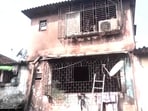 Mumbai: Burnt premises of a shop cum residential building in Chembur's Siddarth Colony Mumbai: Burnt premises of a shop cum residential building in Chembur's Siddarth Colony